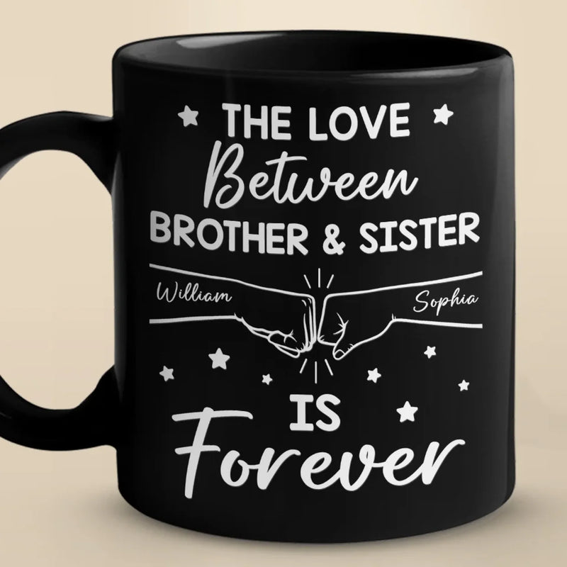 Siblings By Birth, Best Friends By Choice - Family Personalized Custom Black Mug - Gift For Family Members, Siblings, Brothers, Sisters