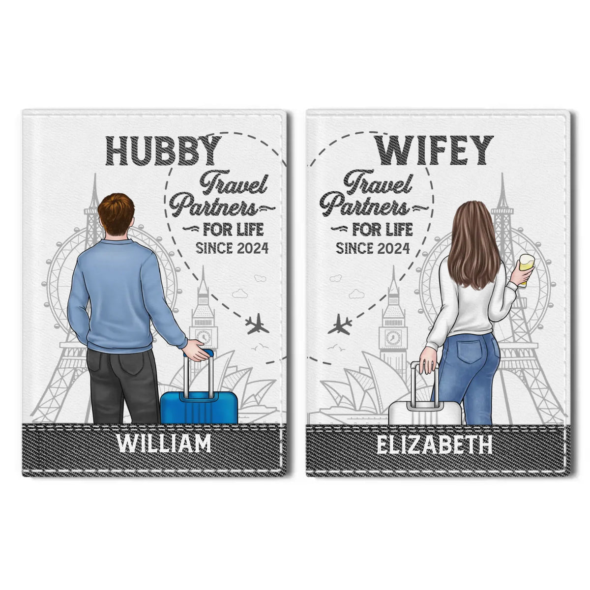 Chasing Sunsets, Creating Memories - Travel Personalized Custom Passport Cover, Passport Holder - Holiday Vacation Gift For Adventure Travel Lovers, Husband Wife, Anniversary