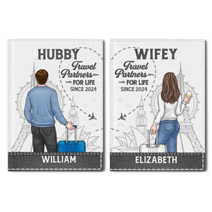 À la poursuite des couchers de soleil, création de souvenirs – Étui de passeport personnalisé pour voyage, porte-passeport – Cadeau de vacances pour les amoureux de voyages d'aventure, mari et femme, anniversaire