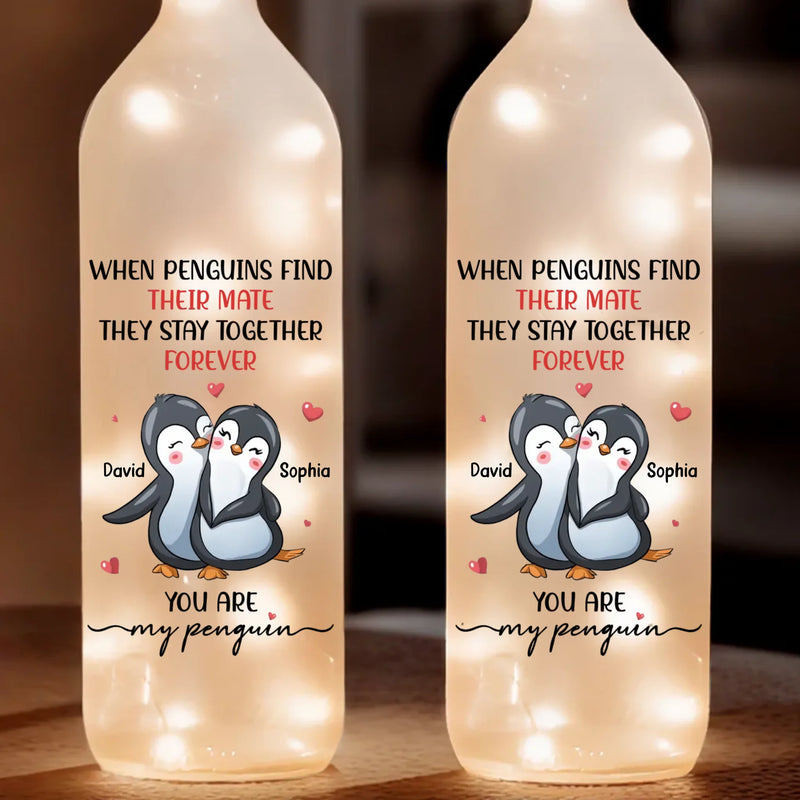 A Sweet Way To Celebrate The Path That Brought You Together - Couple Personalized Custom Bottle Lamp - Gift For Husband Wife, Anniversary