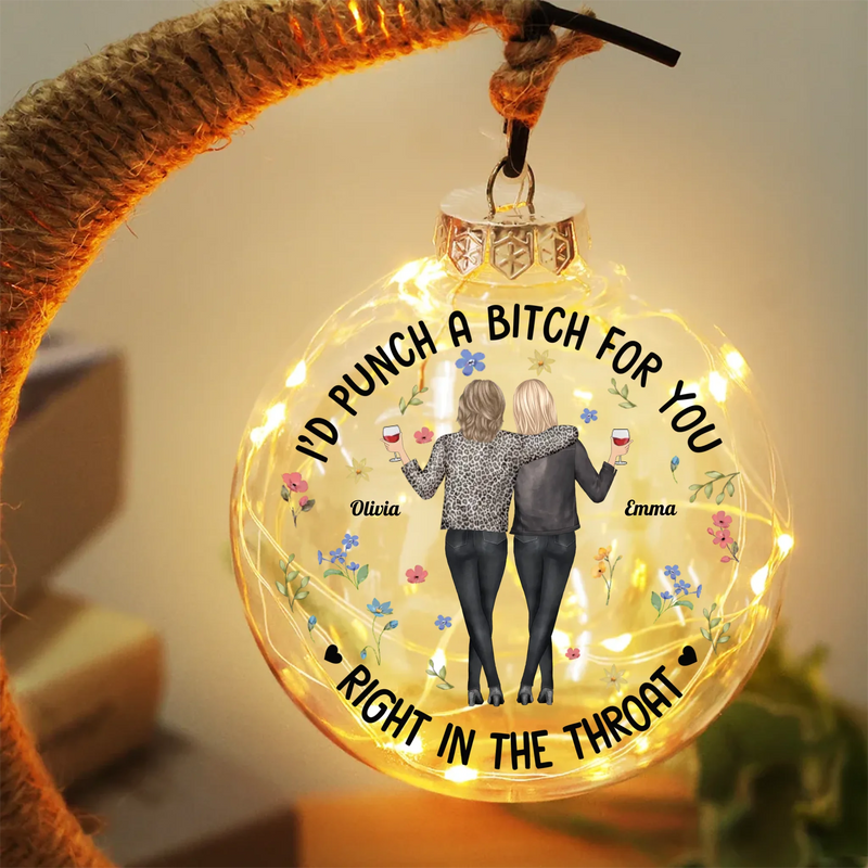 Partners In Crime And Chaos - Bestie Personalized Custom Moon Lamp Light - Gift For Best Friends, BFF, Sisters
