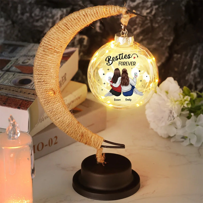 Let Your Friendship Shine As Bright As The Moon - Bestie Personalized Custom Moon Lamp Light - Gift For BFF, Bestie, Sisters