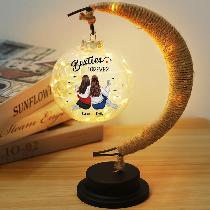 Let Your Friendship Shine As Bright As The Moon - Bestie Personalized Custom Moon Lamp Light - Gift For BFF, Bestie, Sisters