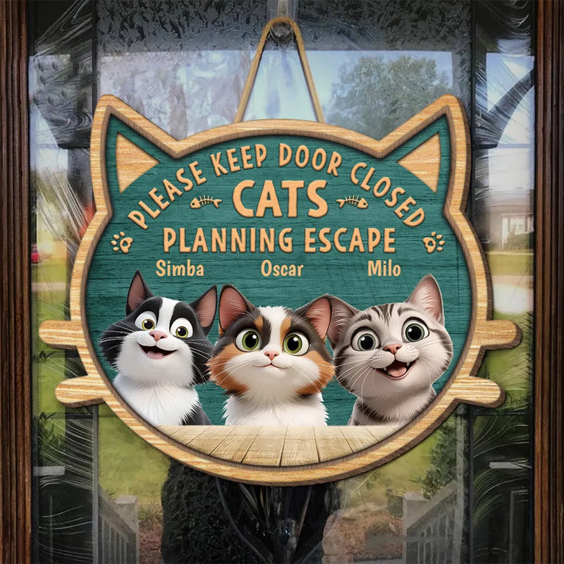 Home Is Where The Cat Is - Cat Personalized Custom Home Decor Wood Sign - House Warming Gift For Pet Owners, Pet Lovers