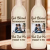 That Led Me Straight To You - Couple Personalized Custom Bottle Lamp - Gift For Husband Wife