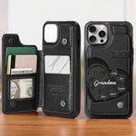 You Are The Heart Of Our Story - Family Personalized Custom Leather Flip Wallet Phone Case - Mother's Day Gift For Mom, Grandma
