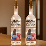 Together, We Make The Best Team - Family Personalized Custom Bottle Lamp - Gift For Mom, Daughter