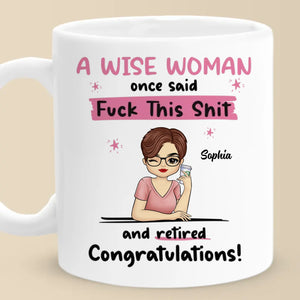 Adieu la tension, bonjour la retraite ! Mug personnalisé pour collègue ! Cadeau de remerciement et de départ à la retraite pour collègues, collègues de travail et collègues.
