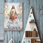 Custom Photo Resting With God, Remembered With Love - Memorial Personalized Custom Vertical Poster - Sympathy Gift For Family Members