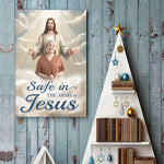 Custom Photo Safe In His Arms, Cherished In My Soul - Memorial Personalized Custom Vertical Poster - Sympathy Gift For Family