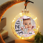 Custom Photo Our First Miracle, Our Forever Love - Family Personalized Custom Moon Lamp Light - Mother's Day, Baby Shower Gift, Gift For First Mom