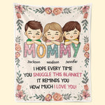 No Love Like A Mother’s Love - Family Personalized Custom Blanket - Gift For Mom, Grandma