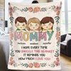 No Love Like A Mother’s Love - Family Personalized Custom Blanket - Gift For Mom, Grandma