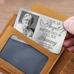 Custom Photo Gone But Never Far From My Heart - Memorial Personalized Custom Aluminum Wallet Card - Sympathy Gift For Mom, Grandma
