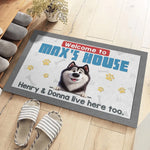 Welcome To My Home, My Human Just Lives Here - Dog Personalized Custom Home Decor Decorative Mat - House Warming Gift For Pet Owners, Pet Lovers