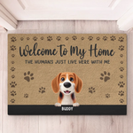 Pets Make The Rules, Humans Just Pay The Bills - Dog Personalized Custom Home Decor Decorative Mat - House Warming Gift For Pet Owners, Pet Lovers