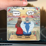 Always In Our Hearts - Memorial Personalized Custom Car Ornament - Acrylic Custom Shaped - Sympathy Gift For Family Members