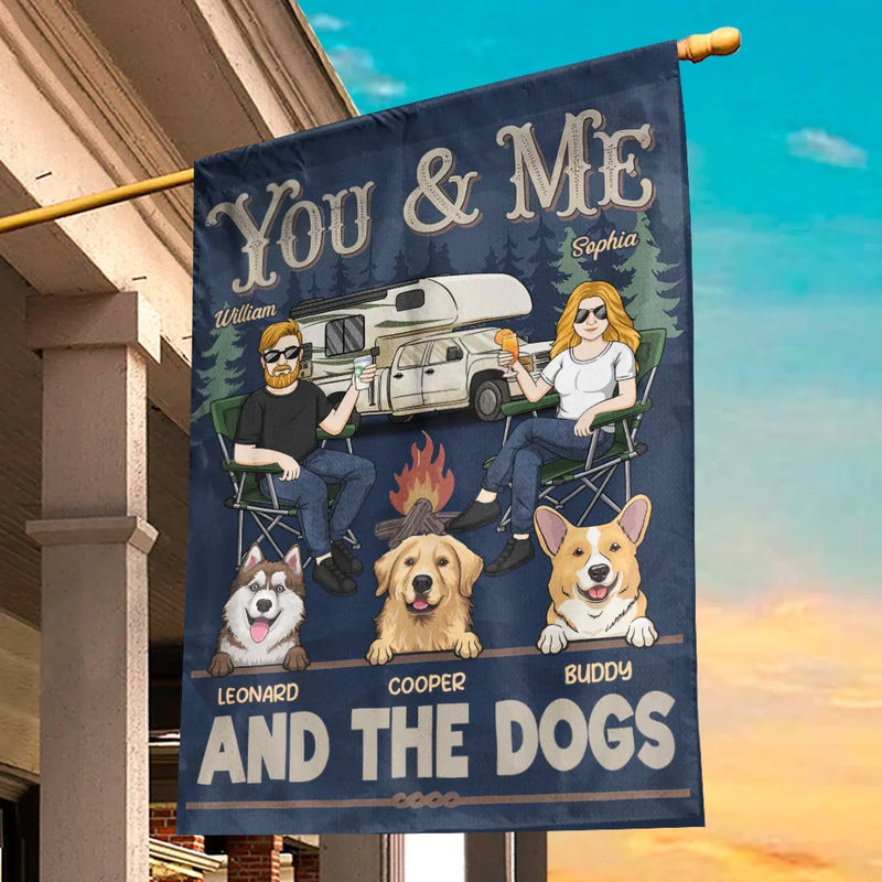 Only Us, Cuddles And Wagging Joy - Dog Personalized Custom Flag - Gift For Husband Wife, Pet Owners, Pet Lovers