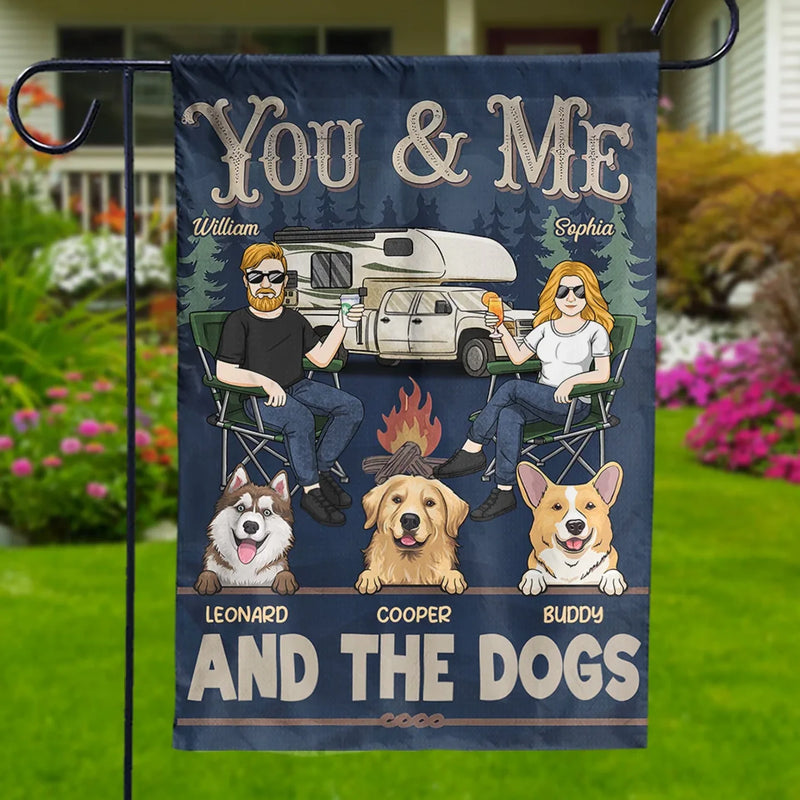 Only Us, Cuddles And Wagging Joy - Dog Personalized Custom Flag - Gift For Husband Wife, Pet Owners, Pet Lovers