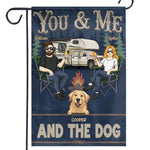 Only Us, Cuddles And Wagging Joy - Dog Personalized Custom Flag - Gift For Couple, Dog Lovers