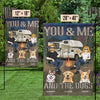 Just You, Me And Playful Tails - Dog Personalized Custom Flag - Gift For Husband Wife, Pet Owners, Pet Lovers