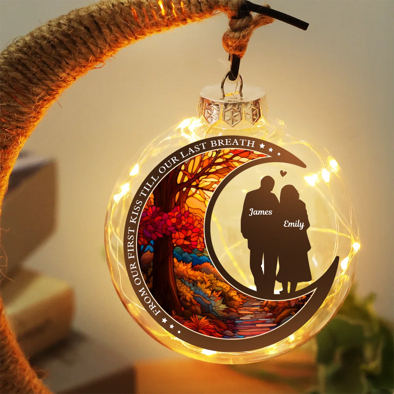 Forever Yours, In This Life And Beyond - Couple Personalized Custom Moon Lamp Light - Gift For Husband Wife, Anniversary