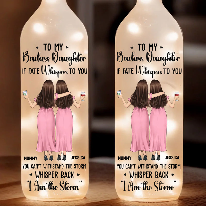 Whisper To The Storm - Family Personalized Custom Bottle Lamp - Gift For Mom, Daughter