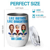 Together, We Laugh, We Love, We Grow - Family Personalized Custom Wine Tumbler - Mother's Day, Gift For Mom, Daughter