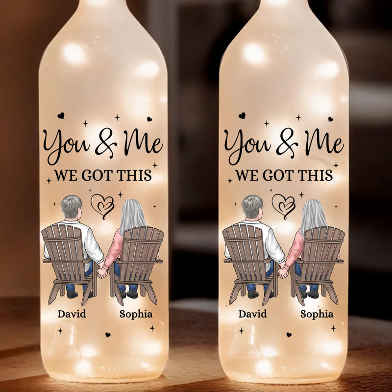 My Heart Found Its Match In You - Couple Personalized Custom Bottle Lamp - Gift For Husband Wife, Anniversary