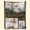 Custom Photo Best Granny Ever - Family Personalized Custom Blanket - Gift For Grandma, Grandkid