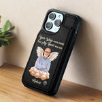 Custom Photo I Will Carry You With Me Until I See You Again - Memorial Personalized Custom Leather Flip Wallet Phone Case - Sympathy Gift For Men