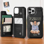 Custom Photo I Will Carry You With Me Until I See You Again - Memorial Personalized Custom Leather Flip Wallet Phone Case - Sympathy Gift For Men