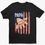 Built By Dad, Inspired By Grandpa - Family Personalized Custom Unisex T-Shirt, Premium T-shirt, Hoodie - Father's Day Gift For Dad, Grandpa