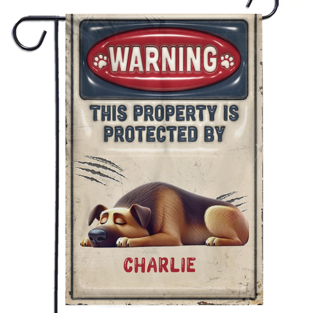 A Sleeping Dog Is A Happy Dog - Dog Personalized Custom 3D Inflated Effect Printed Flag - Gift For Pet Owners, Pet Lovers