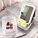 Sometimes You Forget You're Awesome So This Is Your Reminder - Family Personalized Custom Jewelry Box LED Makeup - Gift For Mom, Daughter