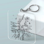 Grandma’s Love, Forever Near - Family Personalized Custom Shaped Acrylic Keychain - Gift For Mom, Grandma
