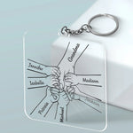Grandma’s Love Is My Treasure - Family Personalized Custom Shaped Acrylic Keychain - Gift For Mom, Grandma