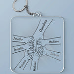 Grandma’s Love Is My Treasure - Family Personalized Custom Shaped Acrylic Keychain - Gift For Mom, Grandma
