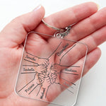 Grandma’s Love Is My Treasure - Family Personalized Custom Shaped Acrylic Keychain - Gift For Mom, Grandma