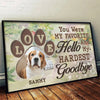 Custom Photo Leaving Pawprints On Our Hearts  - Memorial Personalized Custom Horizontal Poster - Sympathy Gift For Pet Owners, Pet Lovers
