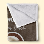 Custom Photo Touch This Heart, Feel Our Love - Family Personalized Custom Blanket - Gift For Mom, Grandma