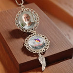 Custom Photo Cherish Memories That Connect Us All - Memorial Personalized Custom Metal Car Hanging Ornament With Charm - Sympathy Gift For Dad, Grandpa, Grandparent