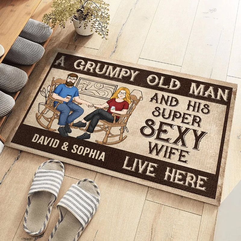 Our Hands Tell A Story Of Endless Love - Couple Personalized Custom Home Decor Decorative Mat - House Warming Gift For Husband Wife, Anniversary