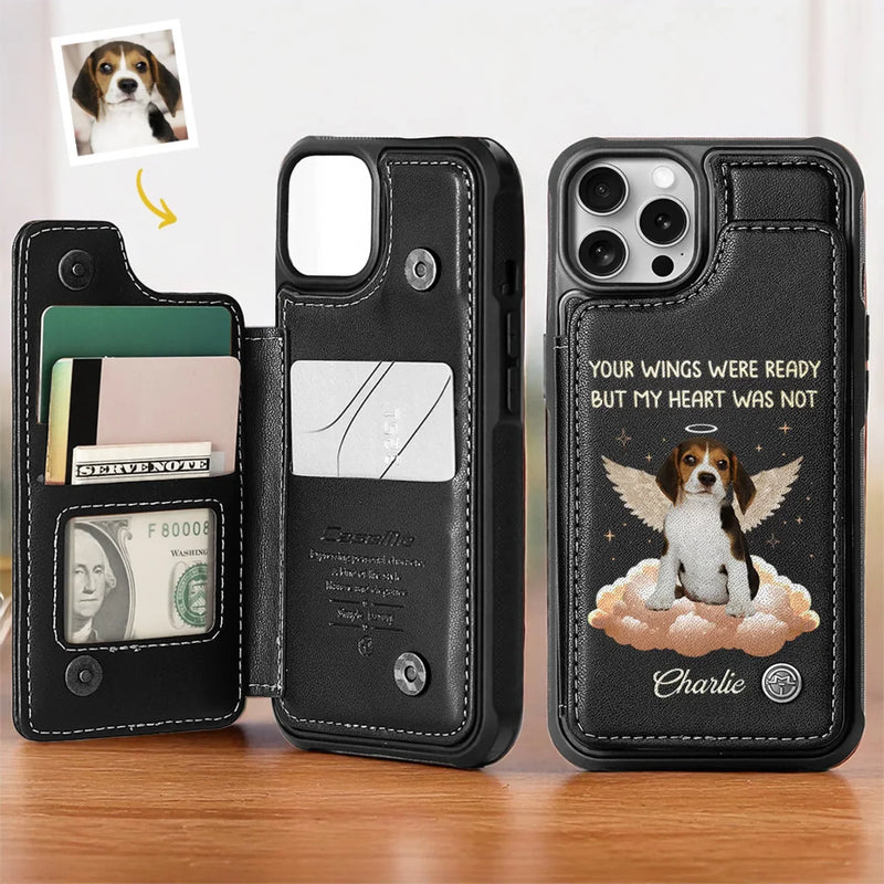 Custom Photo Forever In My Heart, My Sweet Friend - Memorial Personalized Custom Leather Flip Wallet Phone Case - Sympathy Gift For Pet Owners, Pet Lovers