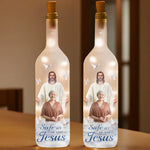 Custom Photo Held By God, Remembered By Me - Memorial Personalized Custom Bottle Lamp - Sympathy Gift For Family