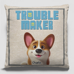 Tiny Paws, Big Trouble - Dog & Cat Personalized Custom Pillow - Gift For Pet Owners, Pet Lovers