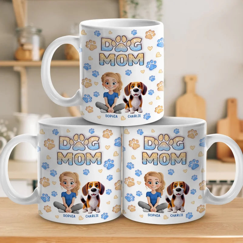 Home Is Where The Fur Sticks To Everything - Dog & Cat Personalized Custom 3D Inflated Effect Printed Mug - Gift For Dog Lovers, Cat Lovers