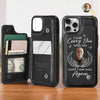 Custom Photo Leather Flip Wallet Phone Case - Personalized Memorial Sympathy Gifts For Loss Of Mom, Dad - I’ll See You In My Dreams Until Then