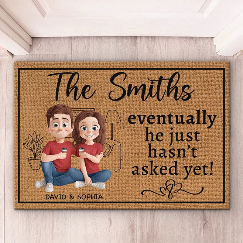 Our Love Is The Adventure That Makes Life Extraordinary - Couple Personalized Custom Home Decor Decorative Mat - House Warming Gift For Husband Wife, Anniversary