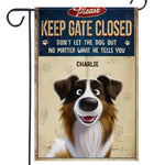 Closed Gates, Happy Tails - Dog Personalized Custom Flag - Gift For Pet Owners, Pet Lovers